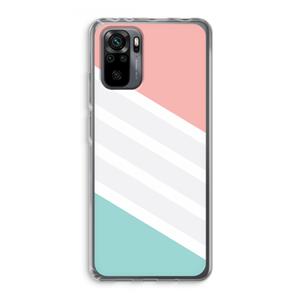 CaseCompany Strepen pastel: Xiaomi Redmi Note 10 Pro Transparant Hoesje