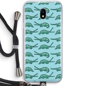 CaseCompany Kroko: Samsung Galaxy J3 (2017) Transparant Hoesje met koord