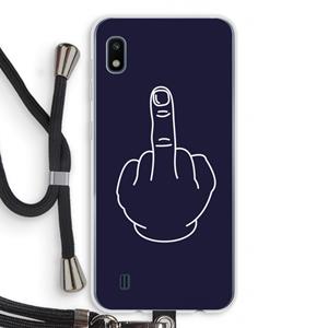 CaseCompany F**k U: Samsung Galaxy A10 Transparant Hoesje met koord