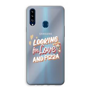 CaseCompany Pizza is the answer: Samsung Galaxy A20s Transparant Hoesje