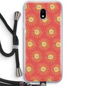 CaseCompany Zon: Samsung Galaxy J3 (2017) Transparant Hoesje met koord