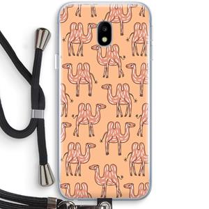 CaseCompany Kameel: Samsung Galaxy J3 (2017) Transparant Hoesje met koord