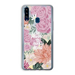 CaseCompany Kindness matters: Samsung Galaxy A20s Transparant Hoesje
