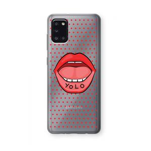 CaseCompany Yolo Denise: Samsung Galaxy A31 Transparant Hoesje