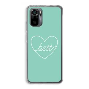 CaseCompany Best heart pastel: Xiaomi Redmi Note 10 Pro Transparant Hoesje