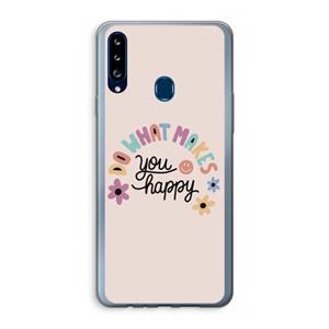 CaseCompany Happy days: Samsung Galaxy A20s Transparant Hoesje