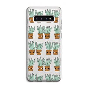 CaseCompany Sansevieria: Samsung Galaxy S10 4G Transparant Hoesje