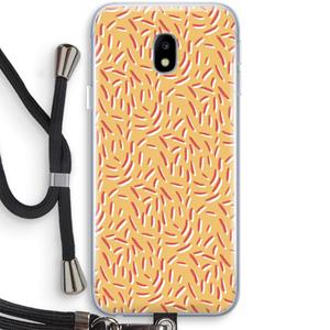 CaseCompany Camouflage: Samsung Galaxy J3 (2017) Transparant Hoesje met koord