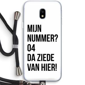 CaseCompany Da ziede van hier: Samsung Galaxy J3 (2017) Transparant Hoesje met koord