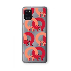 CaseCompany Dogs: Samsung Galaxy A31 Transparant Hoesje