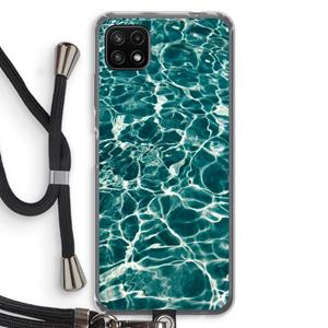 CaseCompany Weerkaatsing water: Samsung Galaxy A22 5G Transparant Hoesje met koord