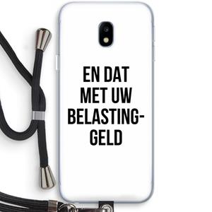 CaseCompany Belastinggeld: Samsung Galaxy J3 (2017) Transparant Hoesje met koord