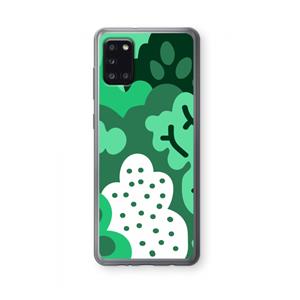 CaseCompany Bushes: Samsung Galaxy A31 Transparant Hoesje