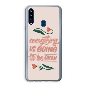 CaseCompany Optimistic flower girl: Samsung Galaxy A20s Transparant Hoesje
