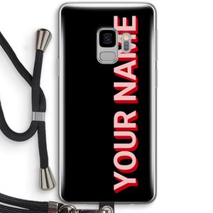 CaseCompany Namecase: Samsung Galaxy S9 Transparant Hoesje met koord