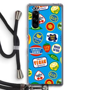 CaseCompany Fruitsticker: Sony Xperia 5 Transparant Hoesje met koord