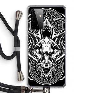 CaseCompany Oh Deer: Samsung Galaxy A72 5G Transparant Hoesje met koord