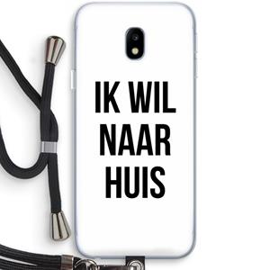 CaseCompany Ik wil naar huis: Samsung Galaxy J3 (2017) Transparant Hoesje met koord