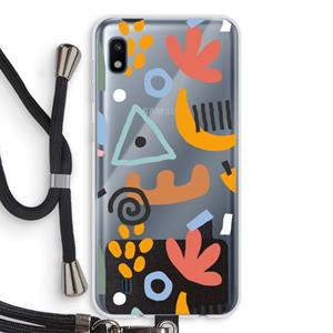 CaseCompany Abstract: Samsung Galaxy A10 Transparant Hoesje met koord