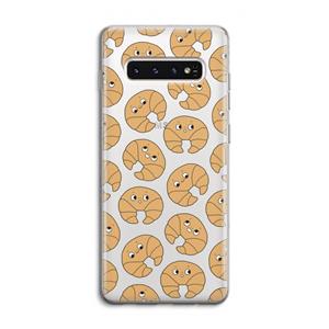 CaseCompany Croissant: Samsung Galaxy S10 4G Transparant Hoesje