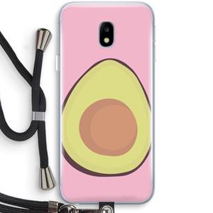 CaseCompany Avocado: Samsung Galaxy J3 (2017) Transparant Hoesje met koord