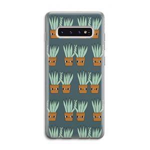 CaseCompany Sansevieria: Samsung Galaxy S10 4G Transparant Hoesje
