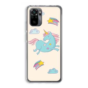 CaseCompany Vliegende eenhoorn: Xiaomi Redmi Note 10 Pro Transparant Hoesje
