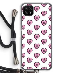 CaseCompany GIRL POWER: Samsung Galaxy A22 5G Transparant Hoesje met koord