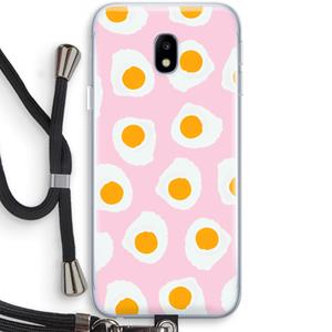 CaseCompany Dancing eggs: Samsung Galaxy J3 (2017) Transparant Hoesje met koord