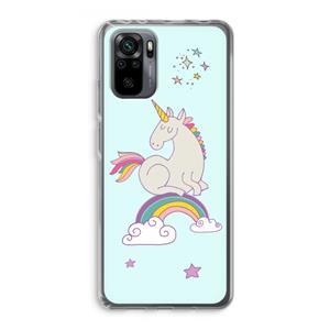 CaseCompany Regenboog eenhoorn: Xiaomi Redmi Note 10 Pro Transparant Hoesje