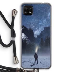 CaseCompany Wanderlust: Samsung Galaxy A22 5G Transparant Hoesje met koord