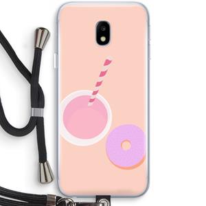 CaseCompany Donut: Samsung Galaxy J3 (2017) Transparant Hoesje met koord