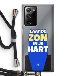 CaseCompany Laat de zon in je hart: Samsung Galaxy Note 20 Ultra / Note 20 Ultra 5G Transparant Hoesje met koord