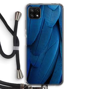 CaseCompany Pauw: Samsung Galaxy A22 5G Transparant Hoesje met koord