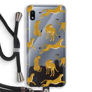 CaseCompany Luipaard: Samsung Galaxy A10 Transparant Hoesje met koord