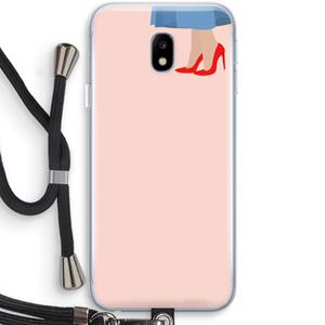 CaseCompany High heels: Samsung Galaxy J3 (2017) Transparant Hoesje met koord