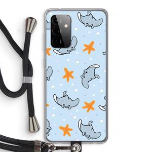 CaseCompany Manta: Samsung Galaxy A72 5G Transparant Hoesje met koord