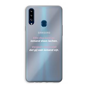 CaseCompany gij zijt ook iemand: Samsung Galaxy A20s Transparant Hoesje