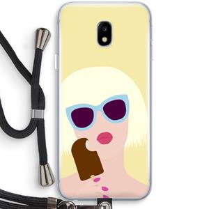 CaseCompany Ice cream: Samsung Galaxy J3 (2017) Transparant Hoesje met koord