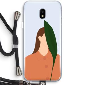 CaseCompany Leaf: Samsung Galaxy J3 (2017) Transparant Hoesje met koord