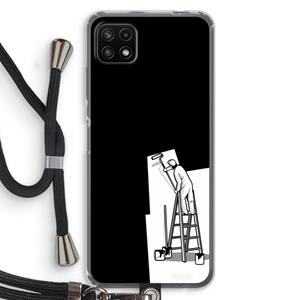 CaseCompany Musketon Painter: Samsung Galaxy A22 5G Transparant Hoesje met koord