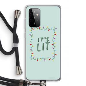 CaseCompany It's Lit: Samsung Galaxy A72 5G Transparant Hoesje met koord