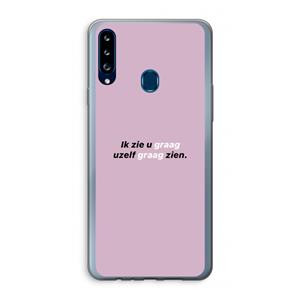CaseCompany uzelf graag zien: Samsung Galaxy A20s Transparant Hoesje