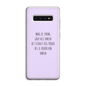 CaseCompany Sprong: Samsung Galaxy S10 4G Transparant Hoesje