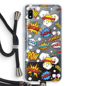 CaseCompany Pow Smack: Samsung Galaxy A10 Transparant Hoesje met koord