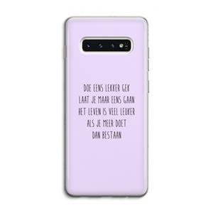 CaseCompany Gek: Samsung Galaxy S10 4G Transparant Hoesje