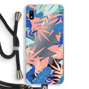 CaseCompany Tropisch: Samsung Galaxy A10 Transparant Hoesje met koord
