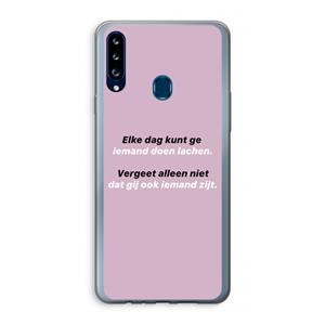 CaseCompany gij zijt ook iemand: Samsung Galaxy A20s Transparant Hoesje