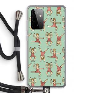 CaseCompany Gymboys: Samsung Galaxy A72 5G Transparant Hoesje met koord