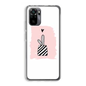 CaseCompany Zwart-wit cactus: Xiaomi Redmi Note 10 Pro Transparant Hoesje